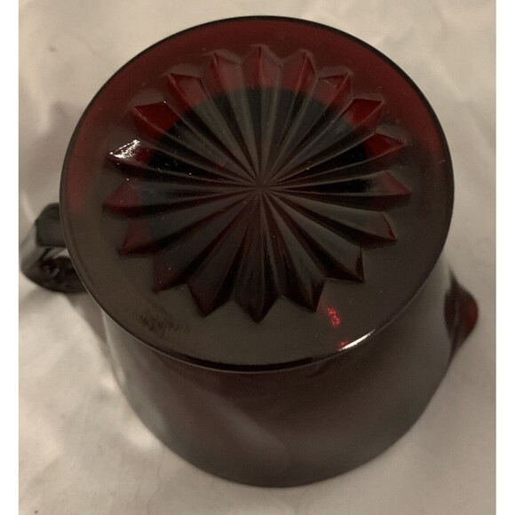 Vintage Anchor Hocking Ruby Red Creamer And Sugar Bowl - Picture 7 of 12